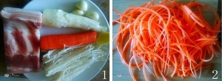 蒜泥白肉卷步骤1-2