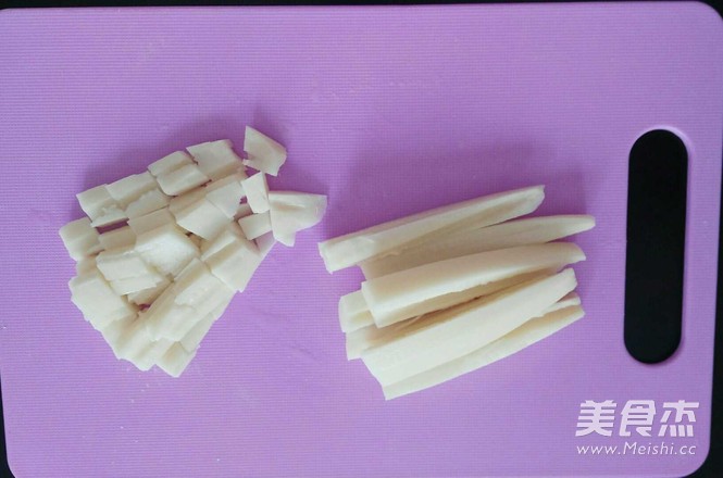 酸辣双色耦丁的做法