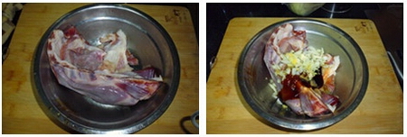 孜然蒜香烤<a href=/shicai/rouqin/YangPai/index.html target=_blank><u>羊排</u></a>步骤1-2
