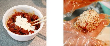 <a href=/shicai/mimian/NuoMi/index.html target=_blank><u>糯米</u></a>蒸<a href=/shicai/rouqin/PaiGu/index.html target=_blank><u>排骨</u></a>步骤5-6