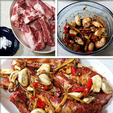 蒜香孜然烤<a href=/shicai/rouqin/LeiPai/index.html target=_blank><u>肋排</u></a>步骤4-6