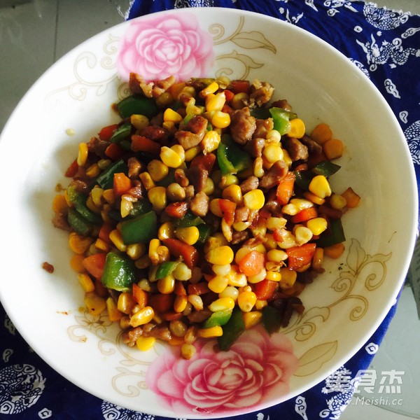 双粟肉丁的做法