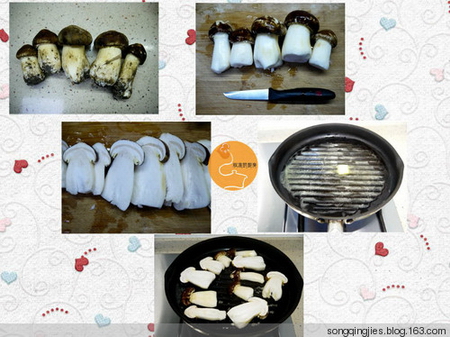 <a href=/shicai/mimian/HuangYou/index.html target=_blank><u>黄油</u></a>煎松茸步骤1-5