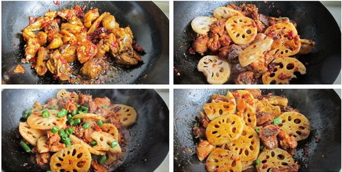 干锅<a href=/shicai/shucai/LianOu/index.html target=_blank><u>莲<a href=/shicai/shucai/Ou/index.html target=_blank><u>藕</u></a></u></a>鸡步骤5-8