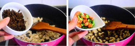 <a href=/shicai/shucai/YaCai/index.html target=_blank><u>芽菜</u></a>碎米鸡步骤4-5