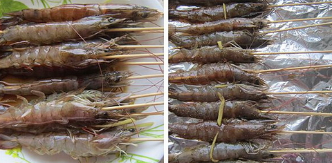 黑椒烤虾串步骤5-6