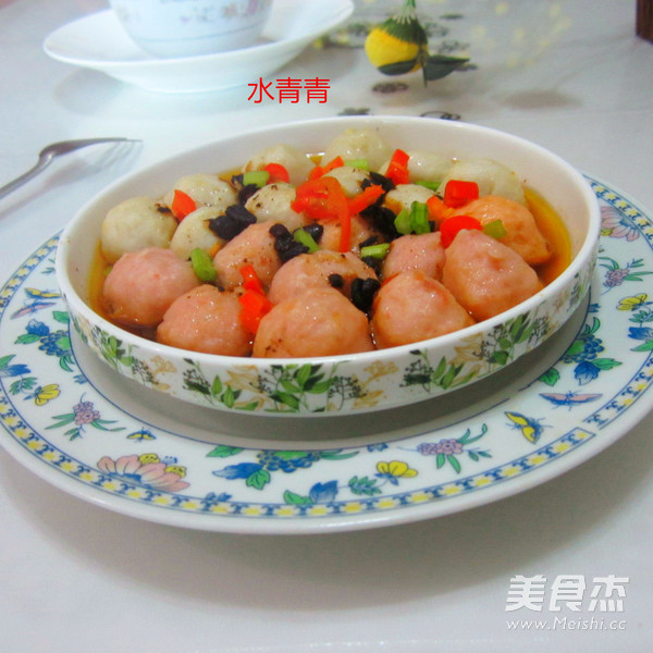 豉汁鸳鸯丸子的做法