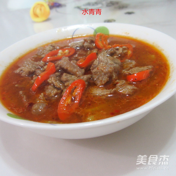 麻辣水煮<a href=/shicai/rouqin/NiuRou/index.html target=_blank><u>牛肉</u></a>的做法