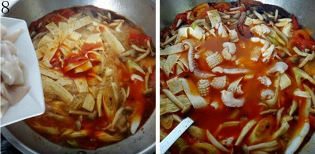 凯里酸汤<a href=/shicai/shuichanpin/YouYu/index.html target=_blank><u>鱿鱼</u></a>锅步骤7