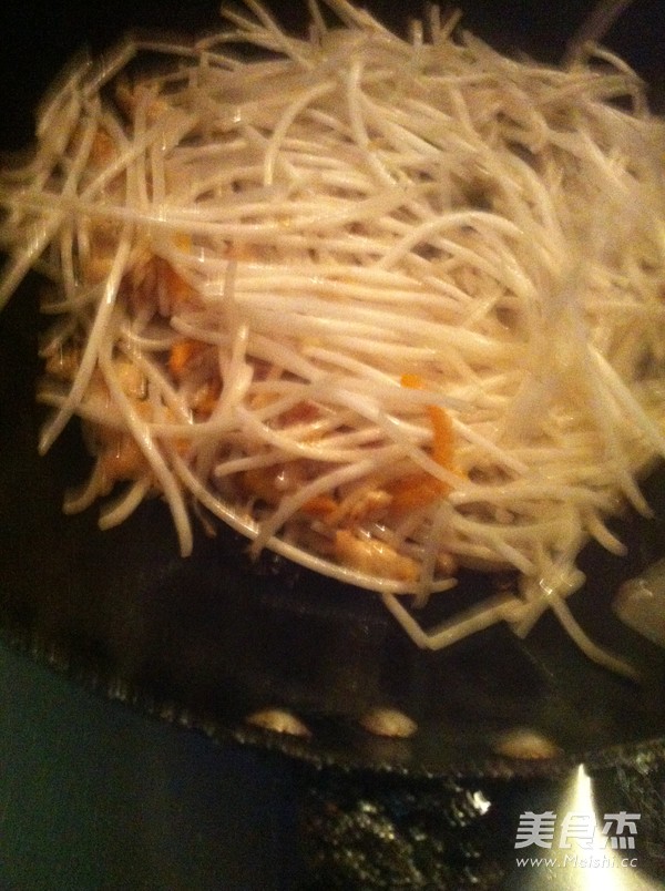 陈皮鸡丝炒掐菜的做法