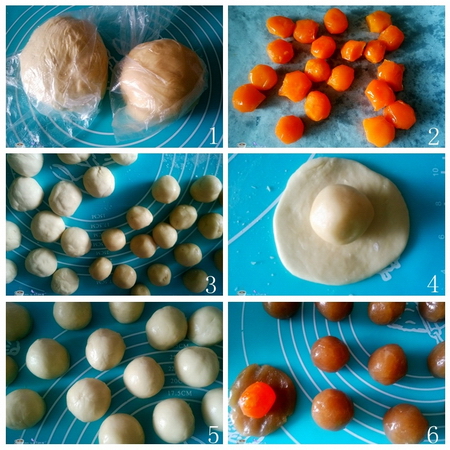 少油少糖版蛋黄酥步骤1-6