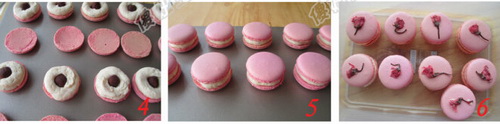 樱花豆沙马卡龙步骤4-6