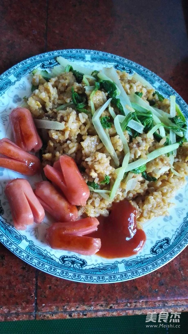 炒饭+汤,简单的一餐的做法