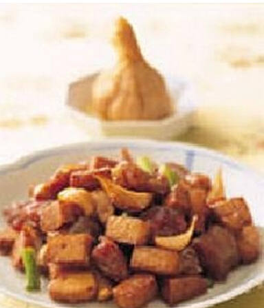 糖蒜炒<a href=/shicai/mimian/DouGan/index.html target=_blank><u>豆干</u></a>怎么做？