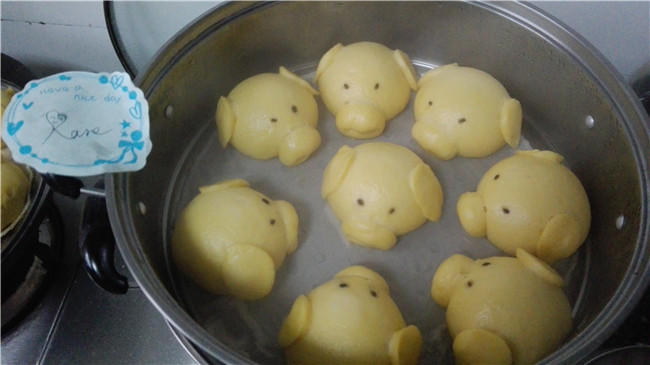 招财金猪小馒头的做法