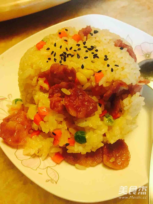 虾仁炒饭的做法