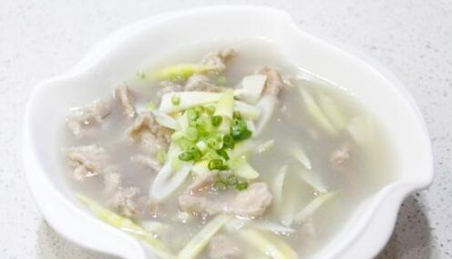 健康营养的苦笋滑肉汤怎么做?