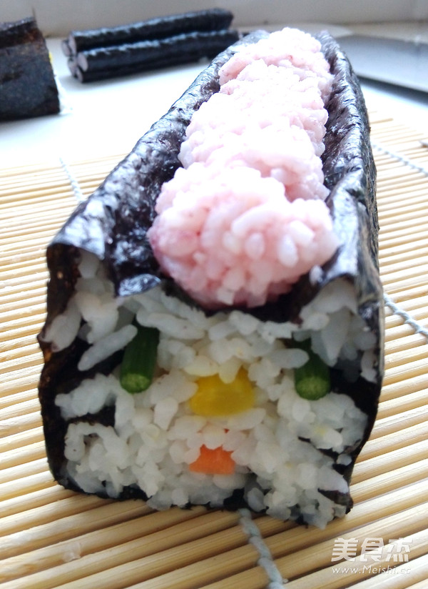 包头巾的小花猫寿司的做法