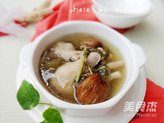 <a href=/shicai/shucai/YuXingCao/index.html target=_blank><u>鱼腥草</u></a>炖鸡汤的做法