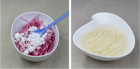 <a href=/shicai/guopin/Li/index.html target=_blank><u>梨</u></a>丝心里美步骤2