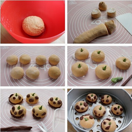 <a href=/shicai/shucai/NanGua/index.html target=_blank><u>南瓜</u></a>馒头步骤1-6