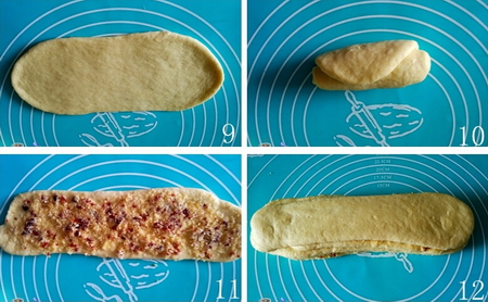 椰蓉花环<a href=/shicai/mimian/MianBao/index.html target=_blank><u>面包</u></a>步骤9-12