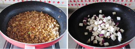 香辣肉糜茄丁步骤7-8