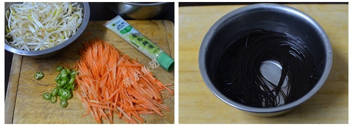 爽口凉拌<a href=/shicai/mimian/JueGenFen/index.html target=_blank><u>蕨根粉</u></a>的做法