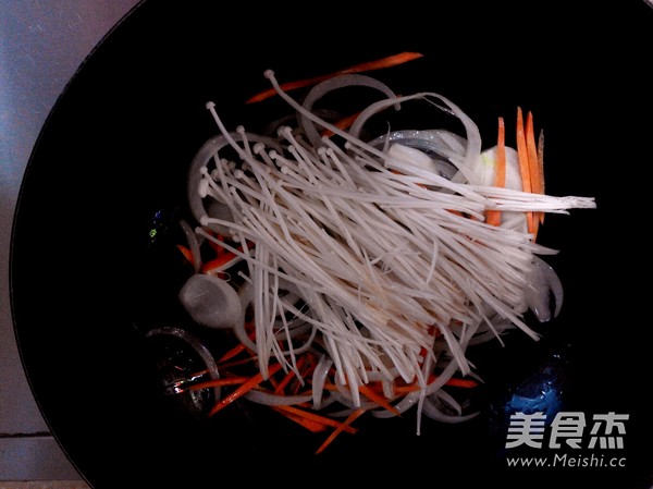 杂蔬炒饼的做法