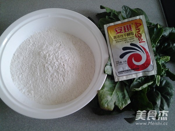 绿玫瑰馒头的做法