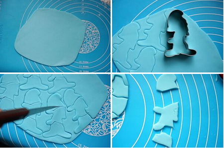 蓝精灵翻糖饼干步骤13-16