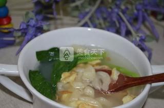 怀念儿时的味--<a href=/shicai/shucai/QingCai/index.html target=_blank><u>青菜</u></a>疙瘩汤的做法步骤:9