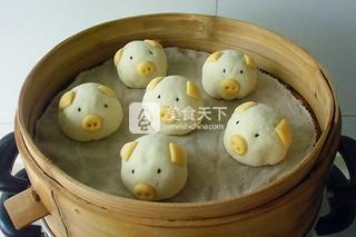 小猪豆沙包