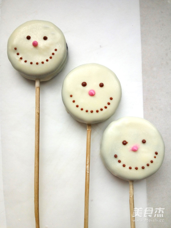#圣诞节#奥利奥雪人棒棒饼干的做法