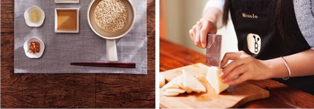 海米<a href=/shicai/shucai/ZhuSun/index.html target=_blank><u>竹笋</u></a>莜麦汤面步骤1-2