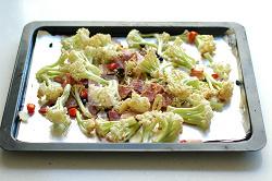 <a href=/shicai/rouqin/PeiGen/index.html target=_blank><u>培根</u></a><a href=/shicai/diaoweipin/DouChi/index.html target=_blank><u>豆豉</u></a>烤<a href=/shicai/shucai/CaiHua/index.html target=_blank><u>菜花</u></a>