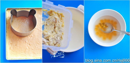 小熊<a href=/shicai/guopin/LiuLian/index.html target=_blank><u>榴莲</u></a>慕斯步骤1-3