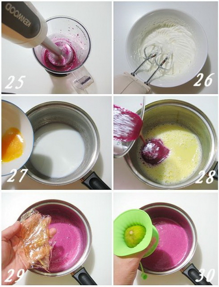 翻糖<a href=/shicai/guopin/HuoLongGuo/index.html target=_blank><u>火龙果</u></a>慕斯蛋糕步骤5