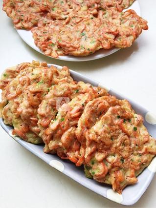 鲜虾小葱饼