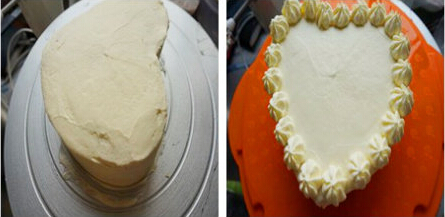 心形水果蛋糕步骤3-4