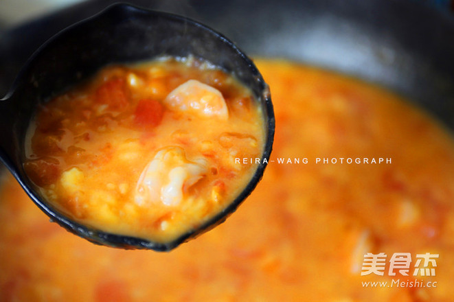 鲜虾番茄疙瘩汤的做法