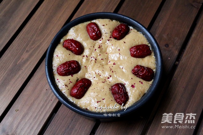 无泡打粉版玫瑰红糖发糕的做法