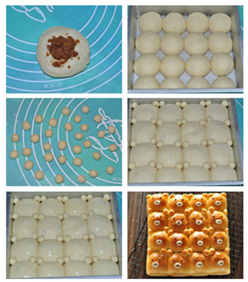 小熊挤挤<a href=/shicai/mimian/MianBao/index.html target=_blank><u>面包</u></a>步骤5-10