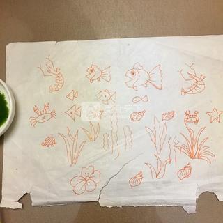 彩绘蛋卷一海底世界