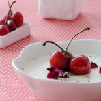 玫瑰樱桃双皮奶