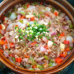 洋葱肉末粉丝煲