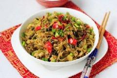 雪里蕻肉末粉条的家常做法