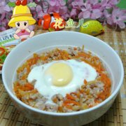 鸡蛋胡萝卜蒸肉末的做法