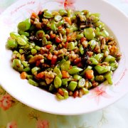 榄菜炒豆角的做法