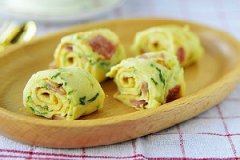 黄瓜鸡蛋培根煎饼的做法